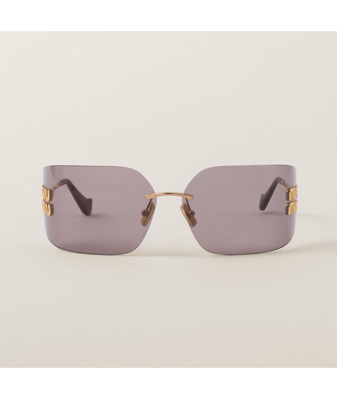 MIU MIU Фиолетовые металлические солнцезащитные очки, фото 4
