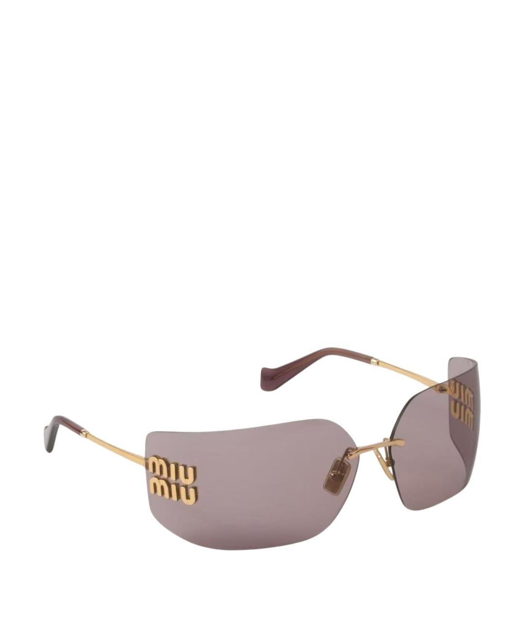 MIU MIU Фиолетовые металлические солнцезащитные очки, фото 1