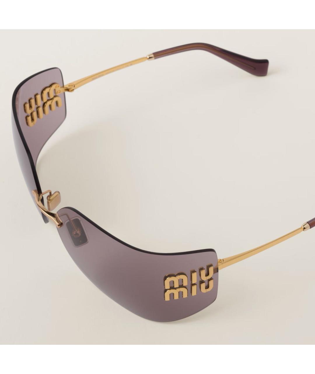MIU MIU Фиолетовые металлические солнцезащитные очки, фото 5