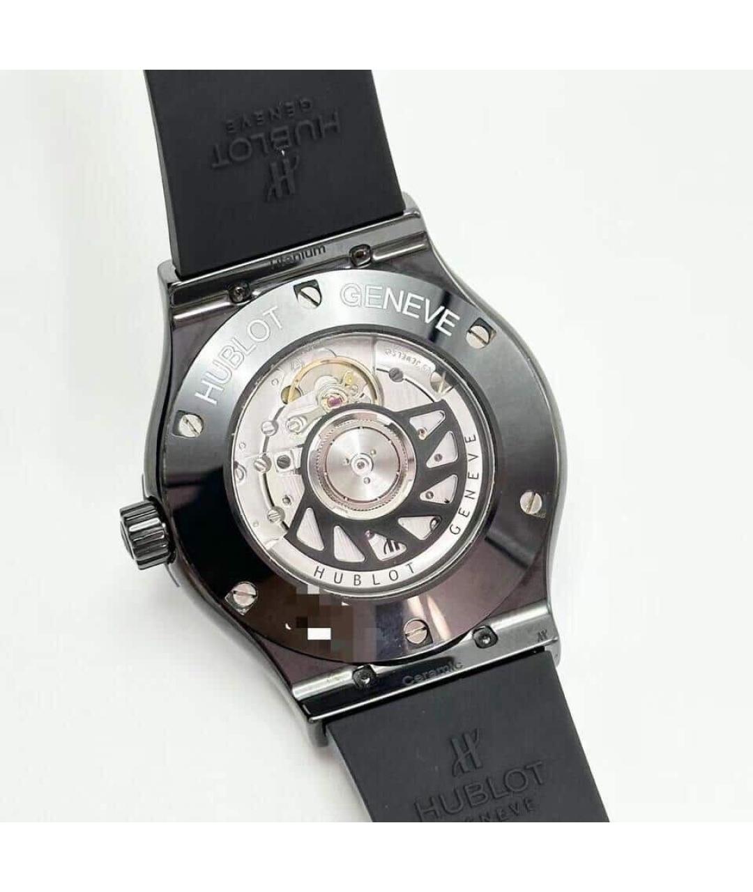 HUBLOT Черные керамические часы, фото 4