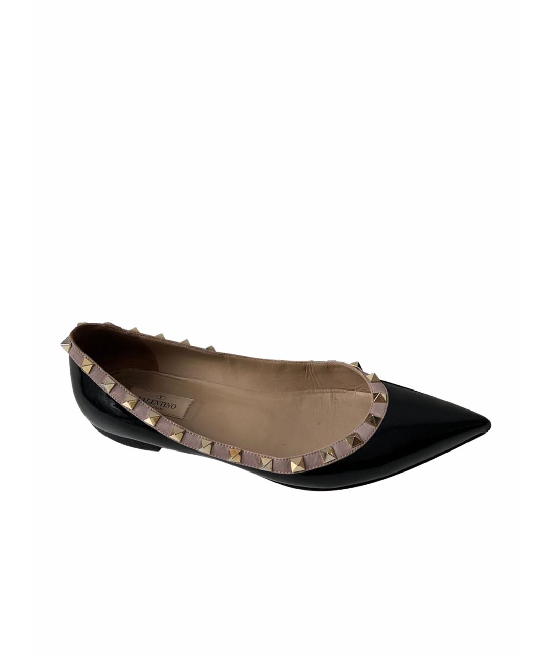 VALENTINO Черные балетки из лакированной кожи, фото 10