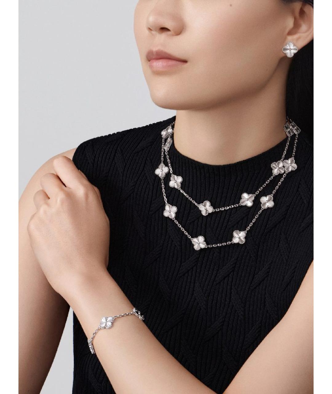 VAN CLEEF & ARPELS Белые серьги из белого золота, фото 3