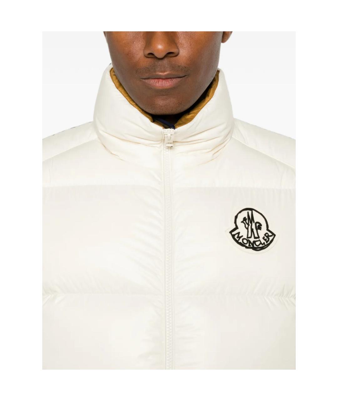 MONCLER Белый нейлоновый жилет, фото 3
