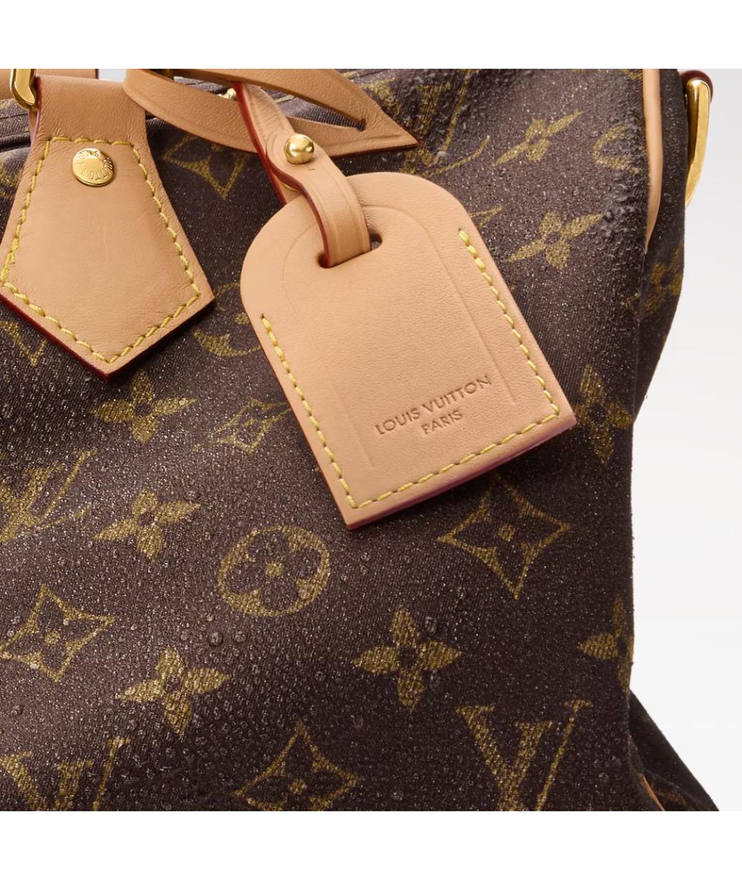LOUIS VUITTON Коричневая нейлоновая сумка тоут, фото 2