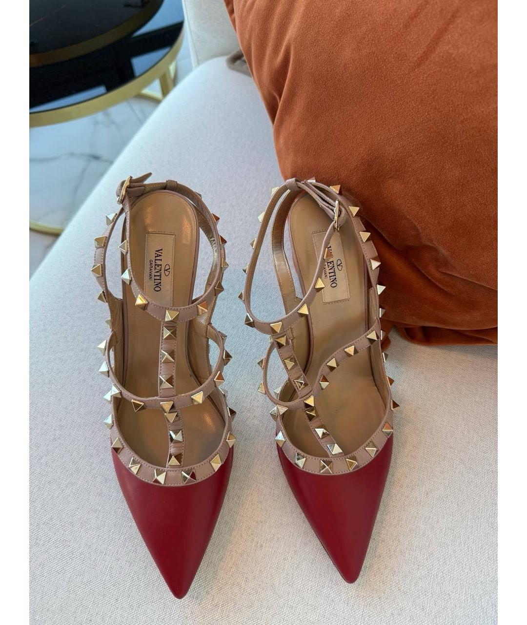 VALENTINO Красные кожаные туфли, фото 6