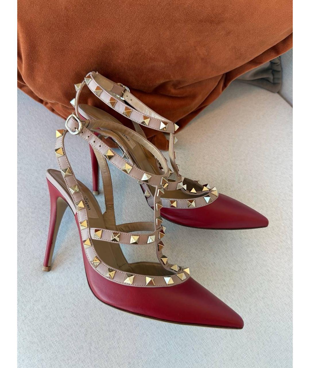 VALENTINO Красные кожаные туфли, фото 9