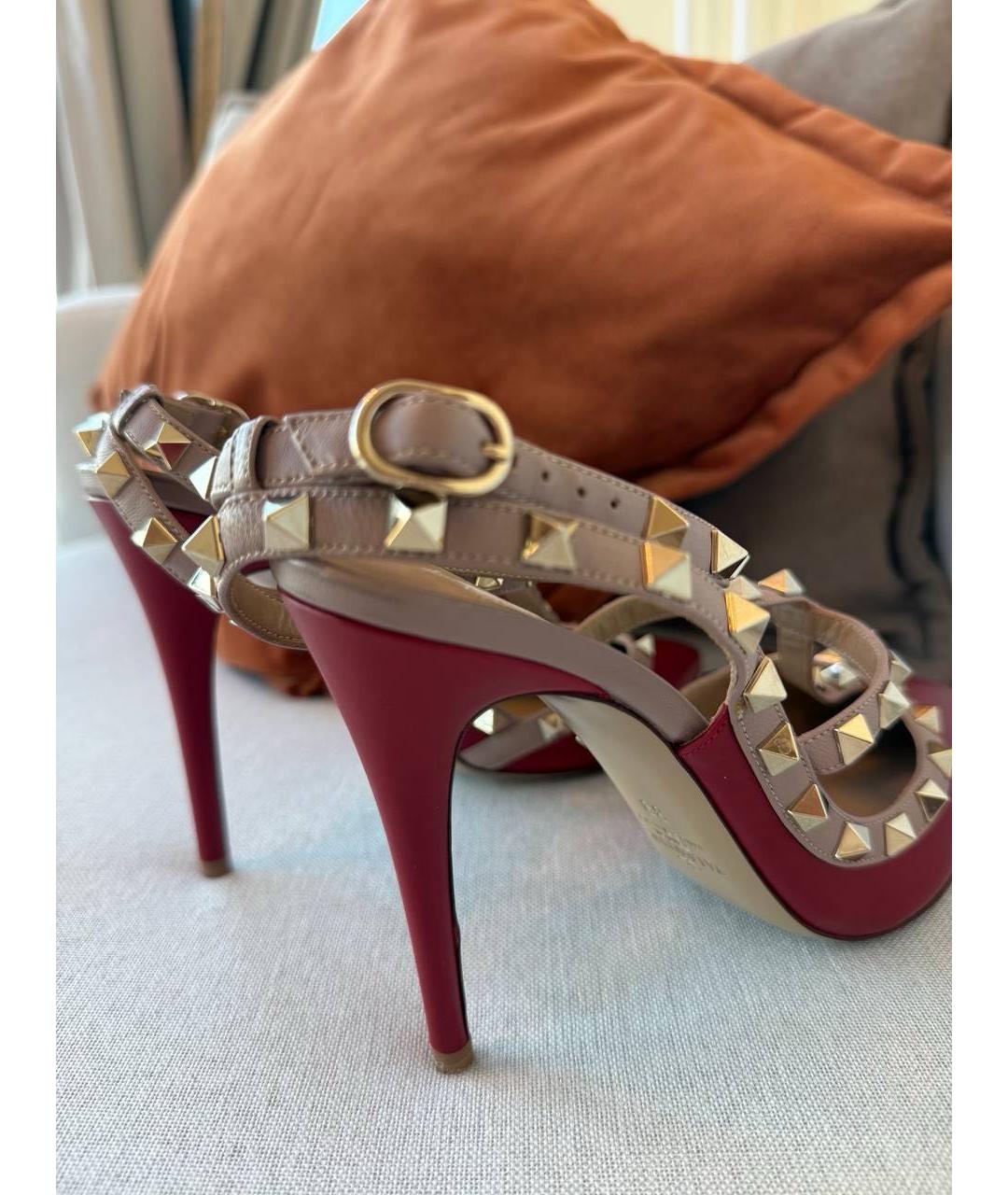 VALENTINO Красные кожаные туфли, фото 4