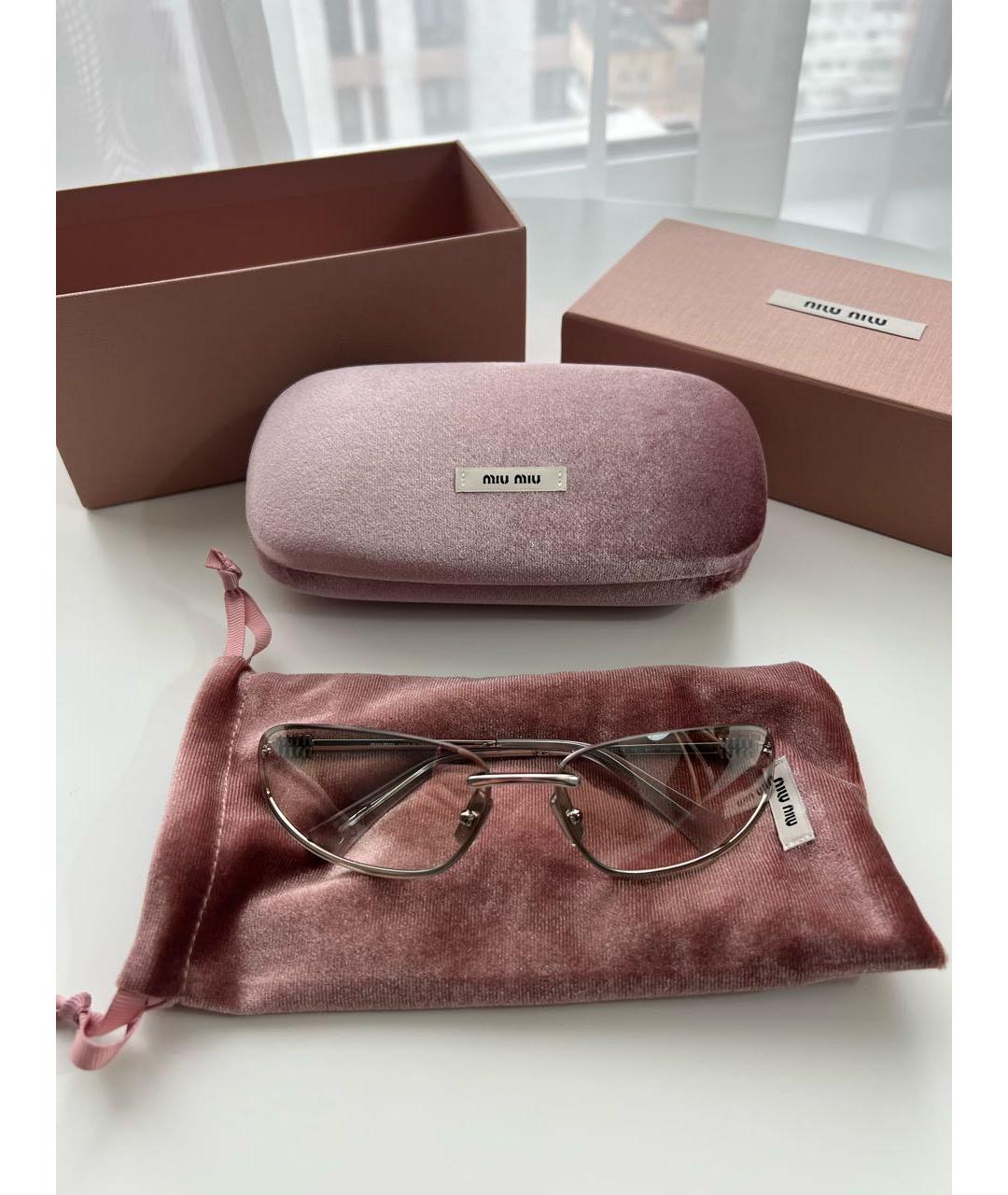 MIU MIU Металлические солнцезащитные очки, фото 3