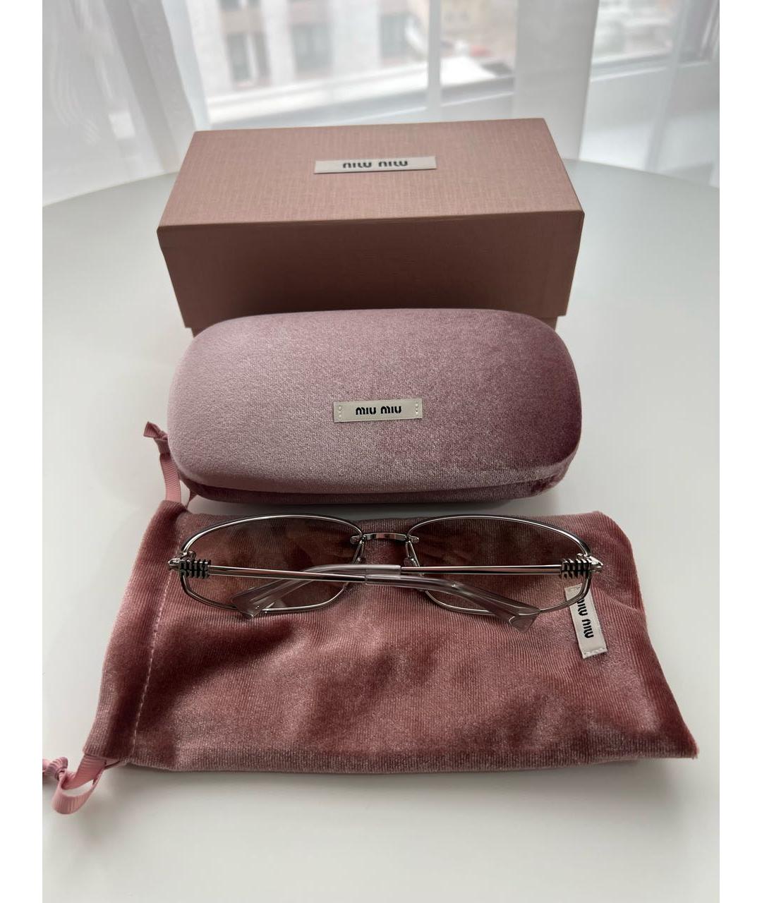 MIU MIU Металлические солнцезащитные очки, фото 4