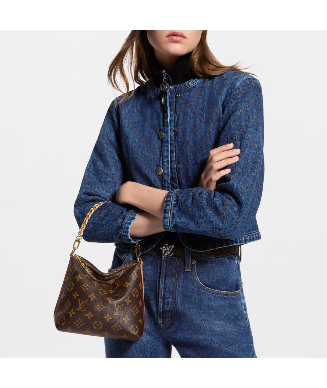 LOUIS VUITTON Коричневая сумка тоут из канвы, фото 2