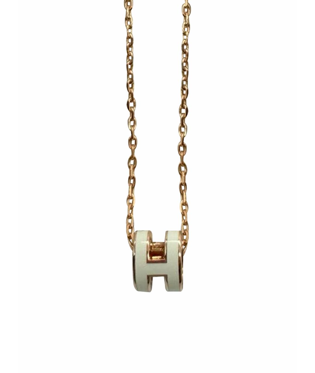 HERMES Золотая металлическая подвеска, фото 1