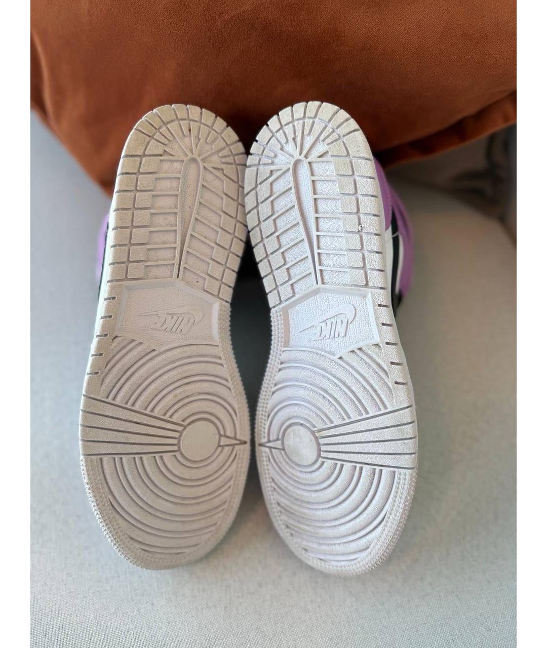 NIKE Кожаные высокие кроссовки / кеды, фото 4