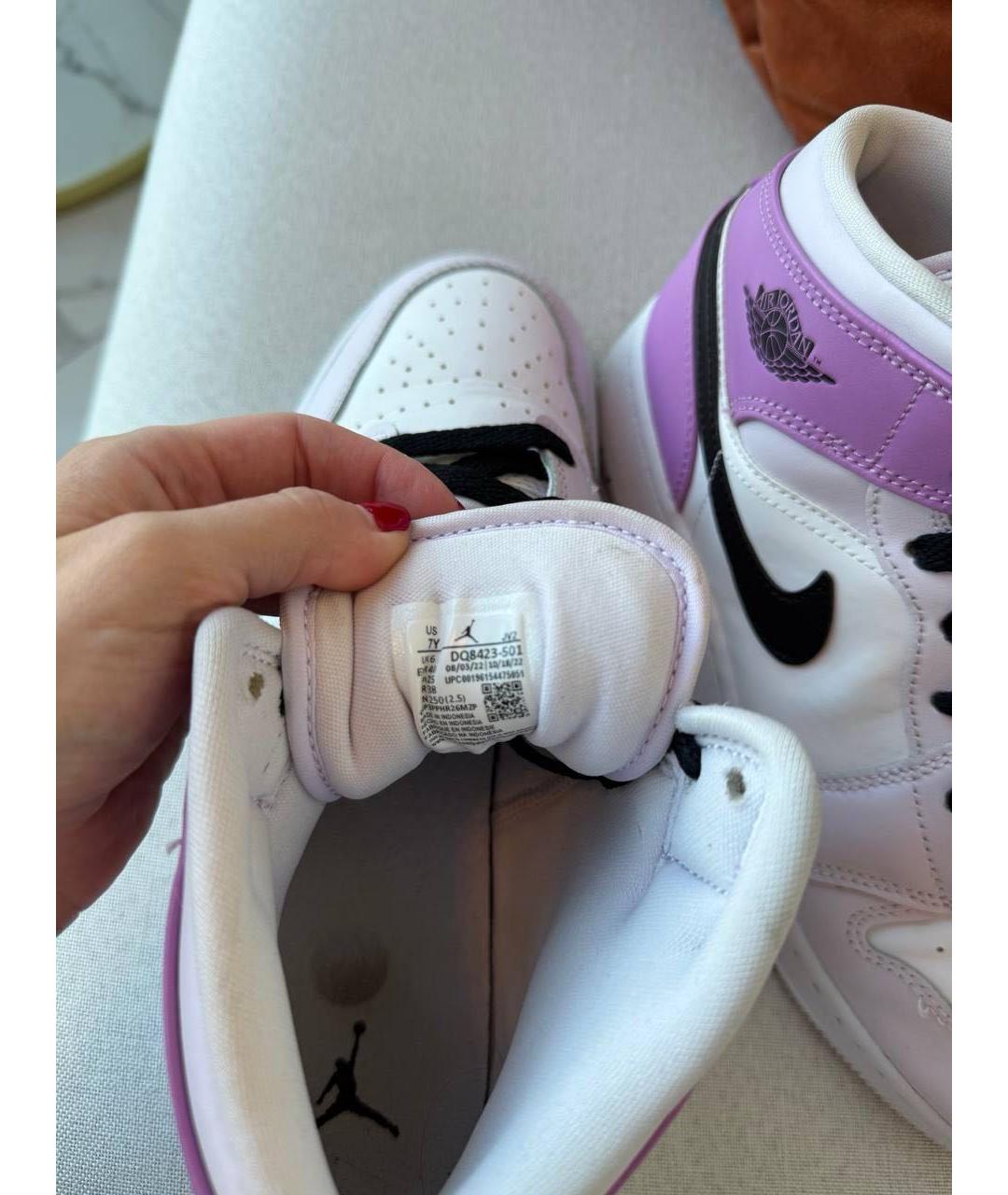NIKE Кожаные высокие кроссовки / кеды, фото 5