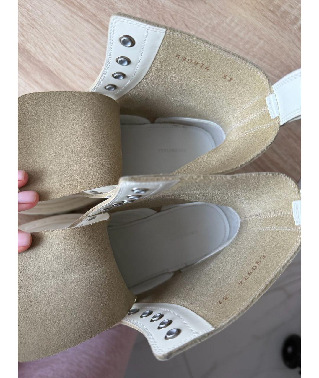 BALENCIAGA Белые ботинки, фото 3