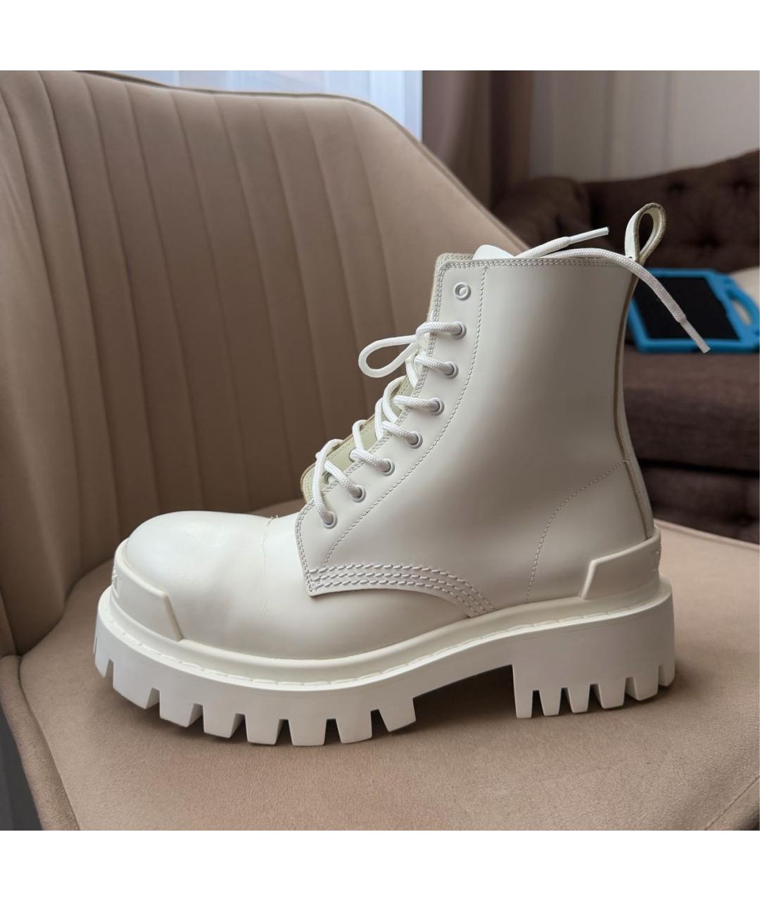 BALENCIAGA Белые ботинки, фото 5