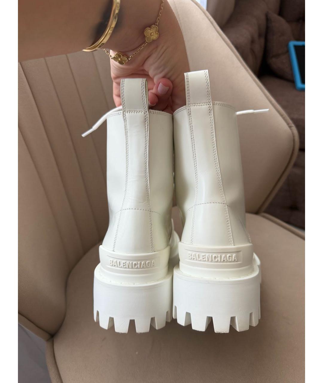 BALENCIAGA Белые ботинки, фото 4