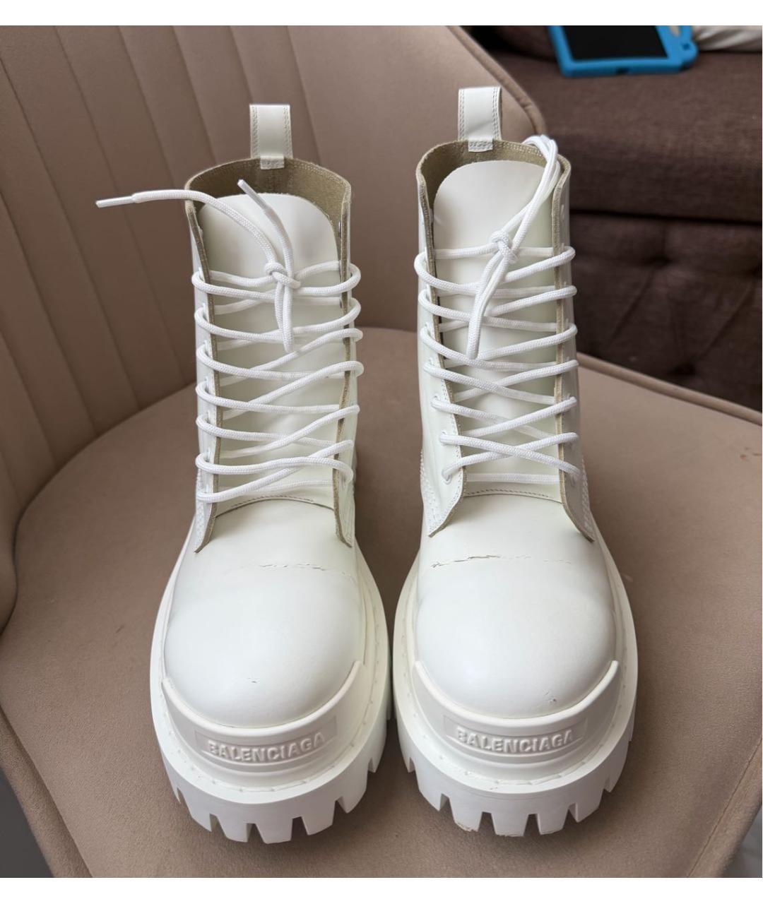 BALENCIAGA Белые ботинки, фото 2