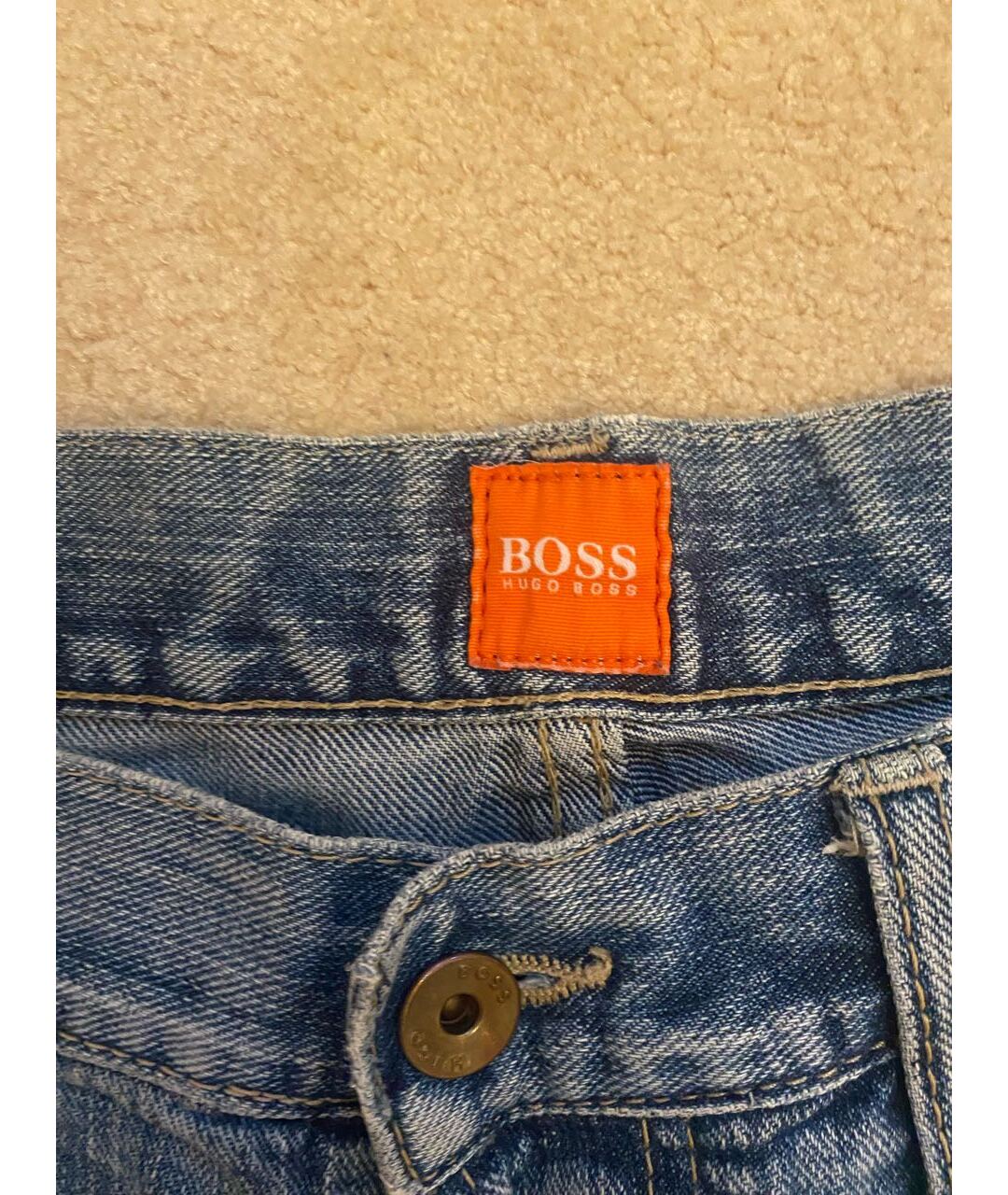 HUGO BOSS Голубые прямые джинсы, фото 3