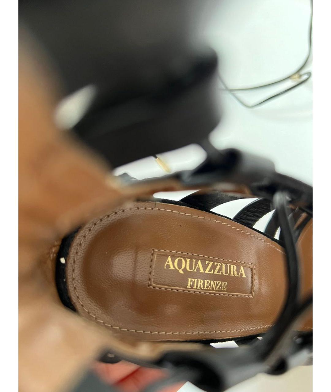 AQUAZZURA Черные замшевые туфли, фото 8