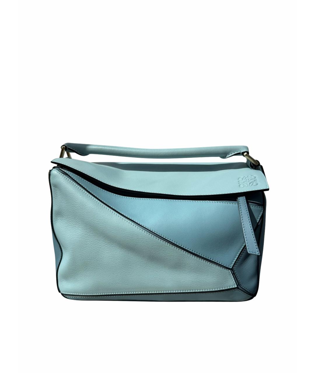 LOEWE Голубая кожаная сумка через плечо, фото 1