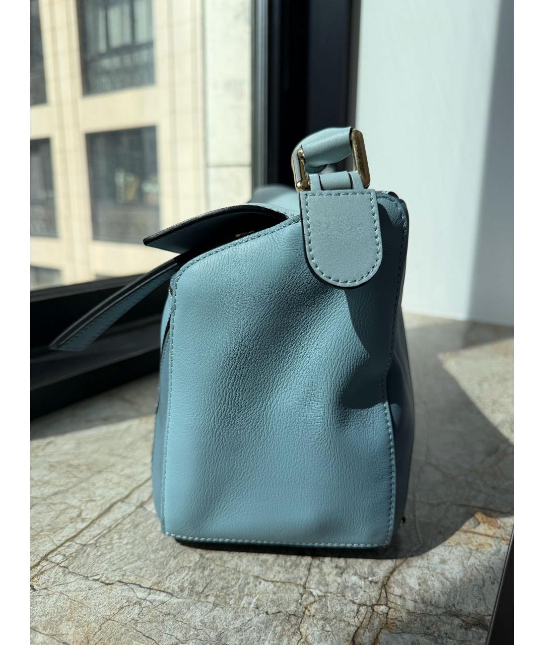 LOEWE Голубая кожаная сумка через плечо, фото 7