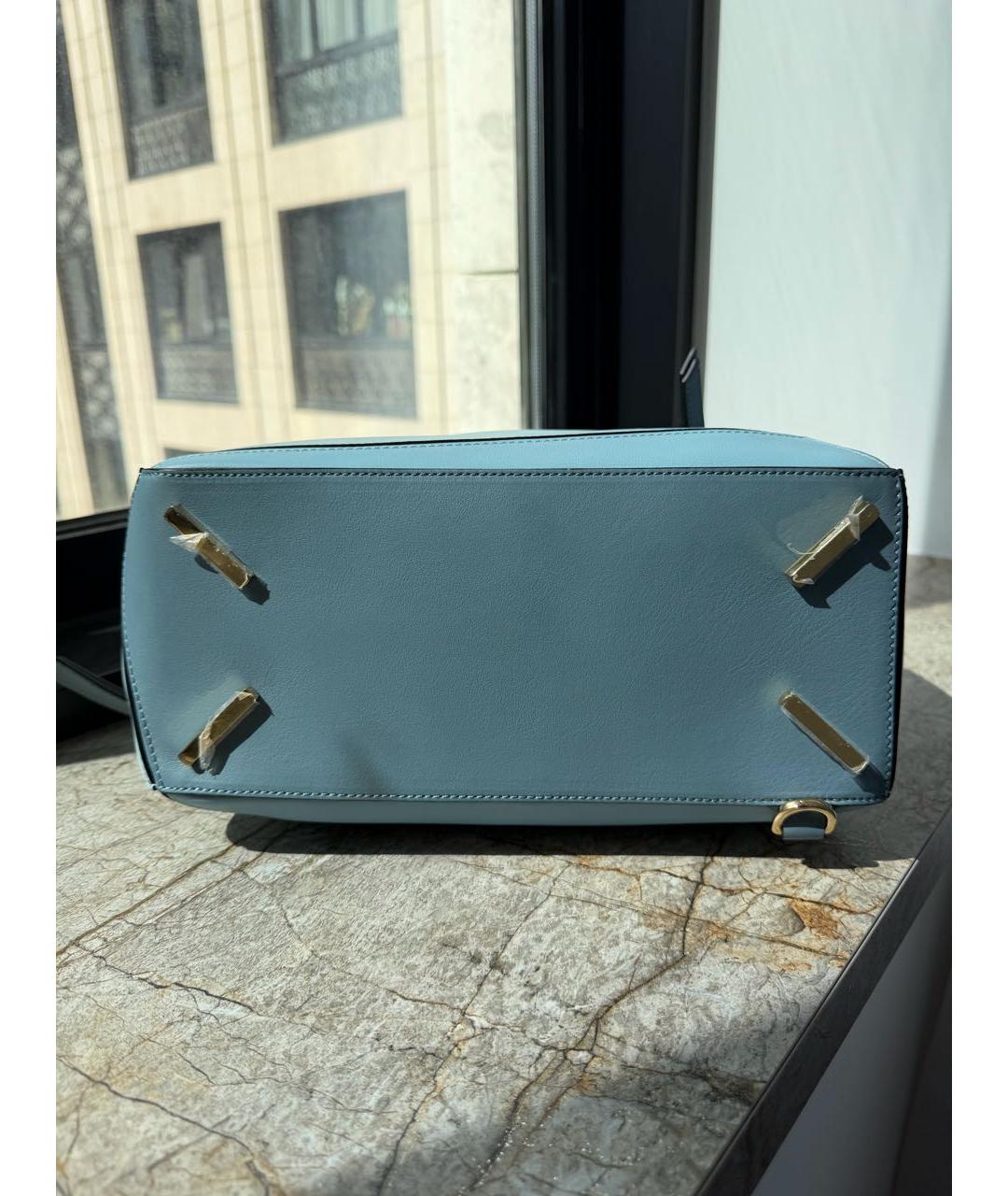 LOEWE Голубая кожаная сумка через плечо, фото 5