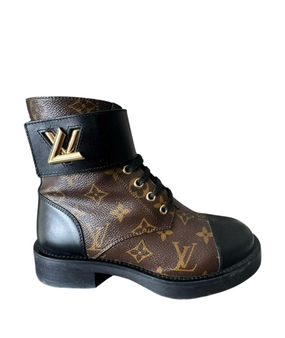 LOUIS VUITTON Коричневые кожаные ботинки, фото 1