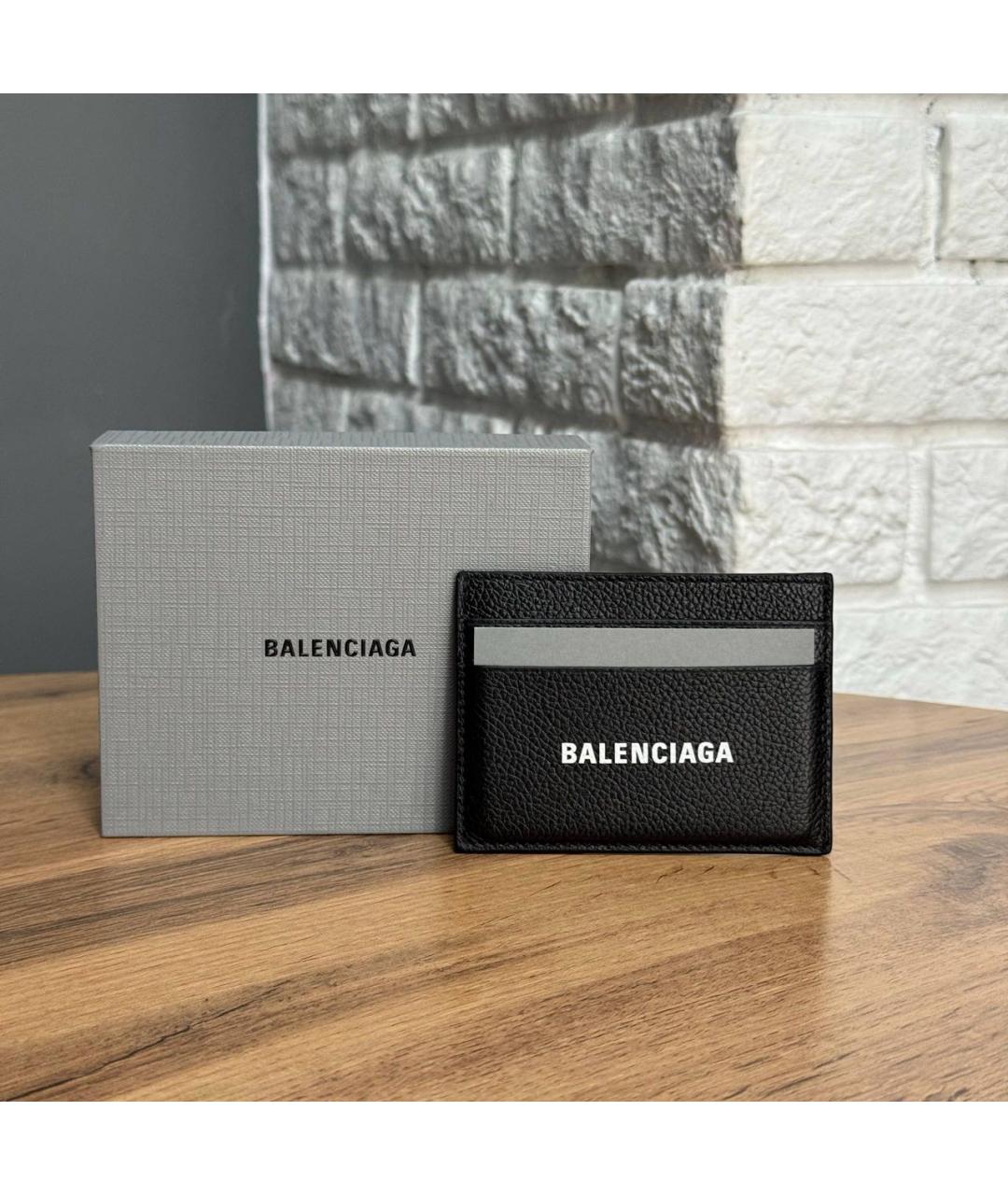 BALENCIAGA Черный кожаный кардхолдер, фото 2