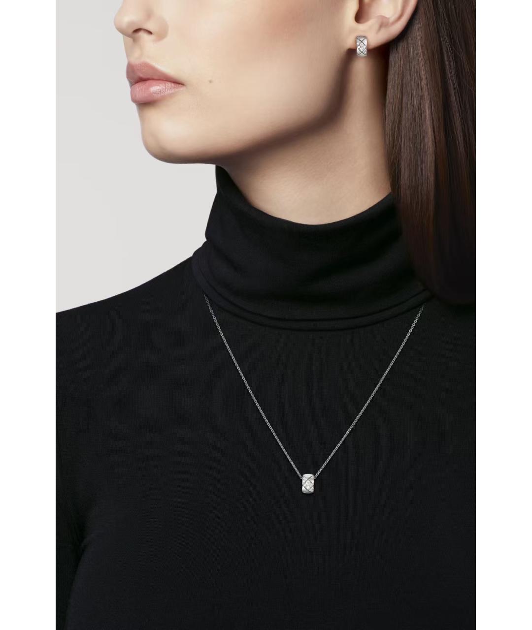 CHANEL Серебряные серьги из белого золота, фото 4