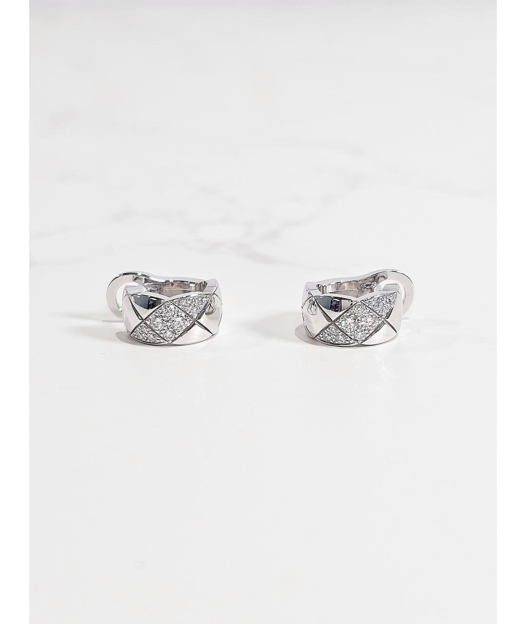 CHANEL Серебряные серьги из белого золота, фото 5