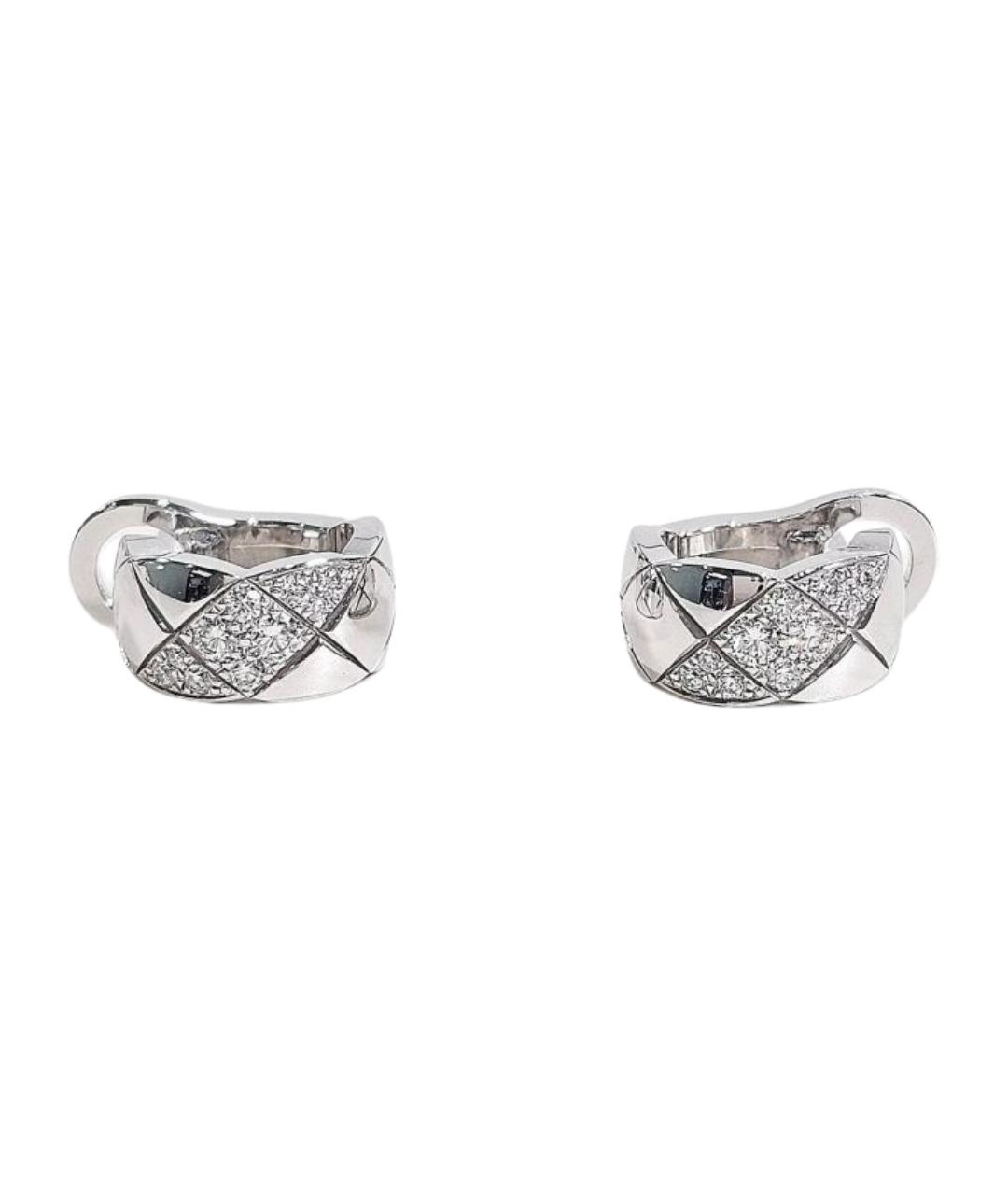 CHANEL Серебряные серьги из белого золота, фото 1