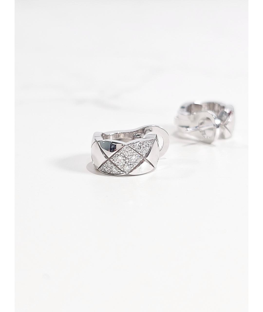 CHANEL Серебряные серьги из белого золота, фото 3