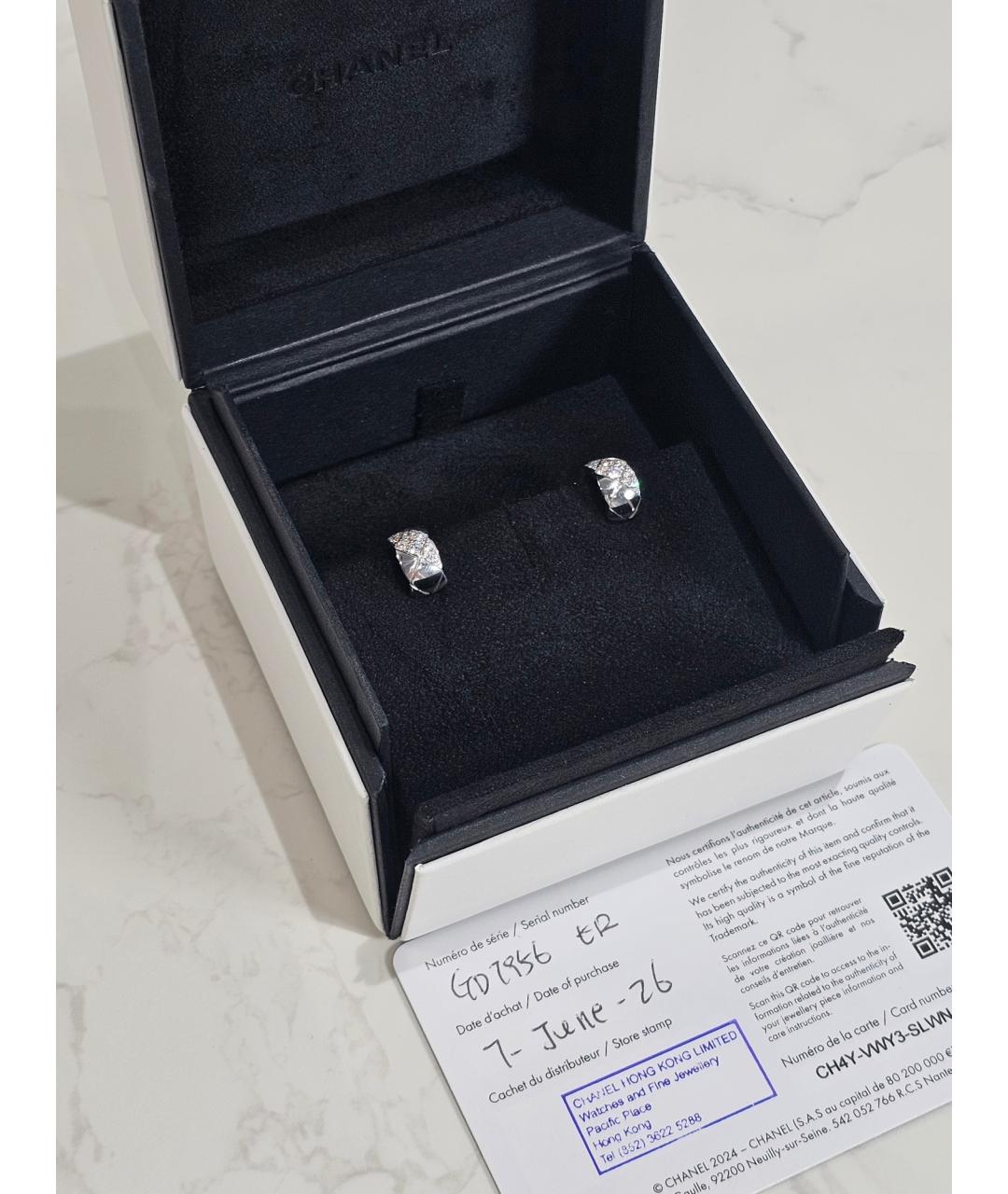 CHANEL Серебряные серьги из белого золота, фото 2