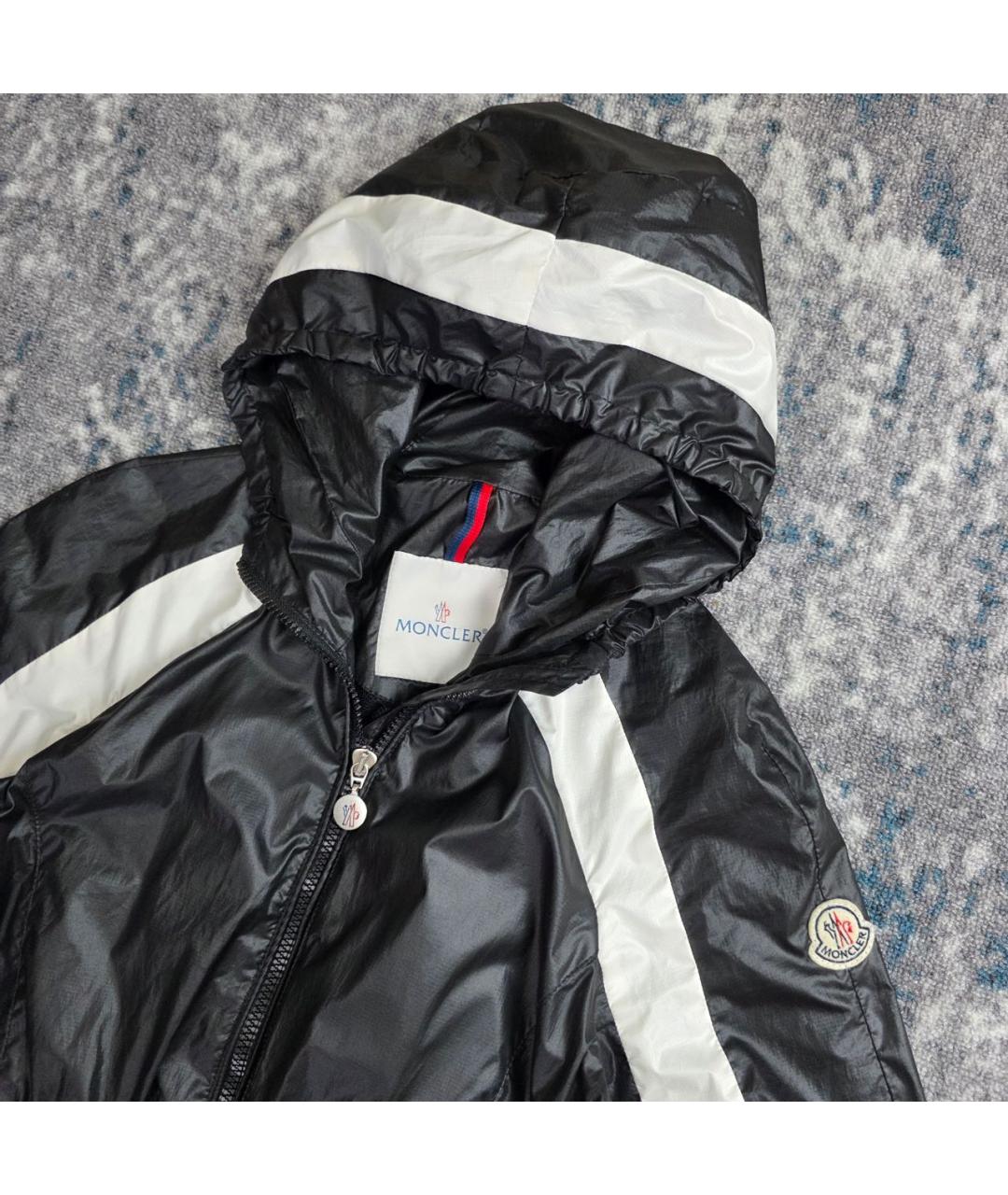 MONCLER Черная полиэстеровая куртка, фото 3