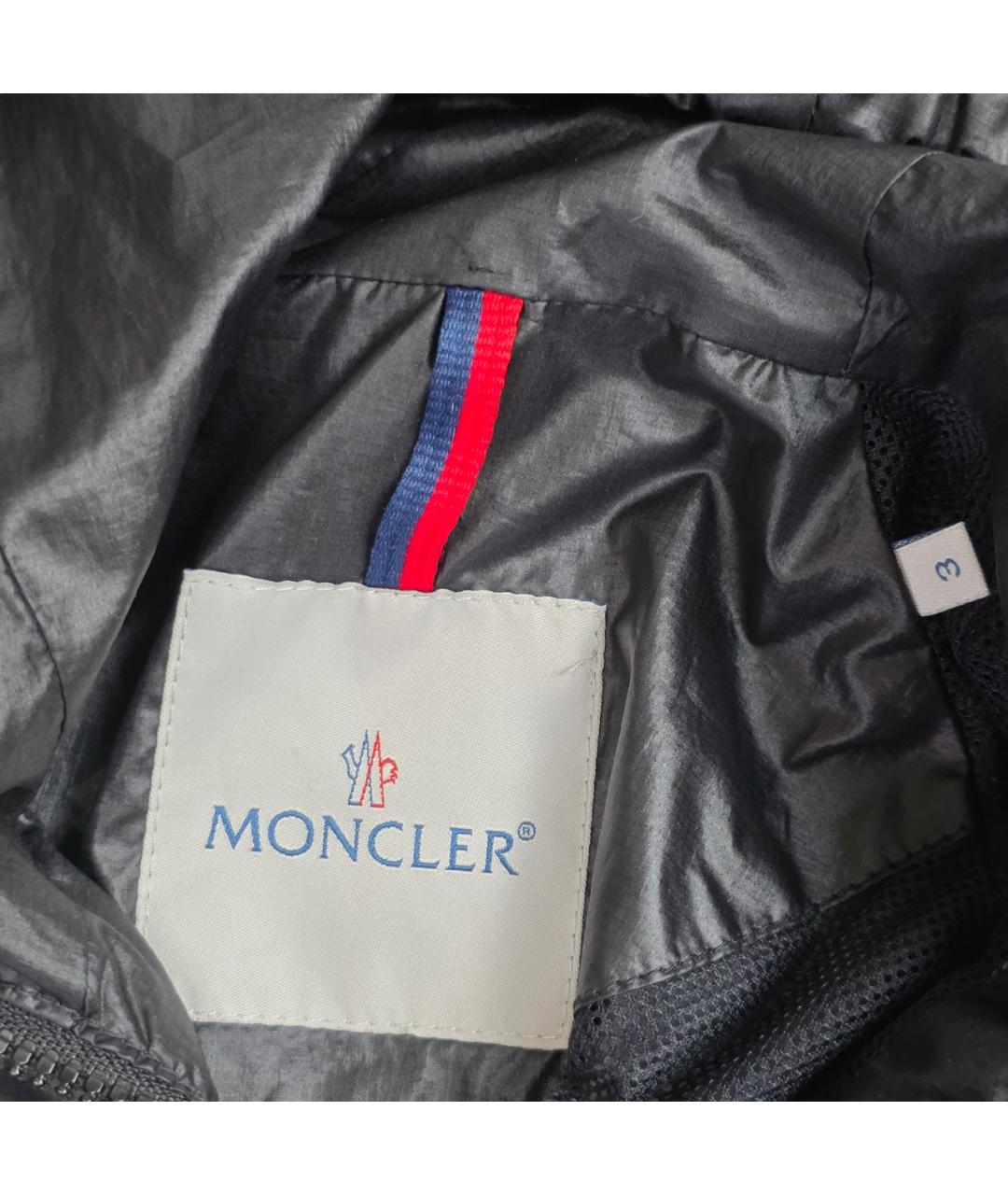 MONCLER Черная полиэстеровая куртка, фото 5