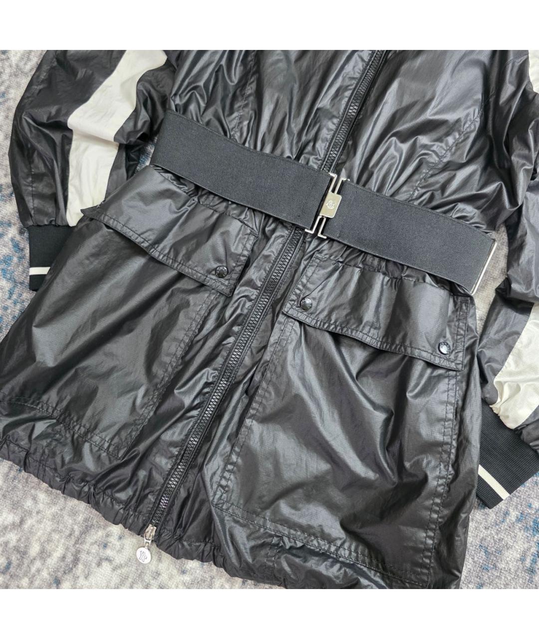 MONCLER Черная полиэстеровая куртка, фото 2