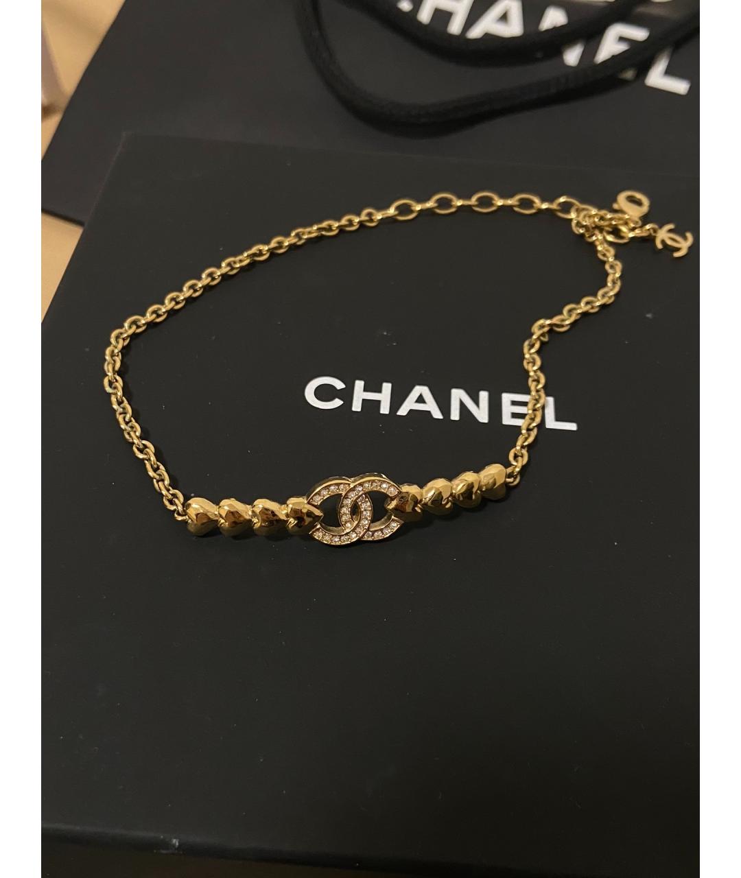 CHANEL Золотое металлическое колье, фото 5
