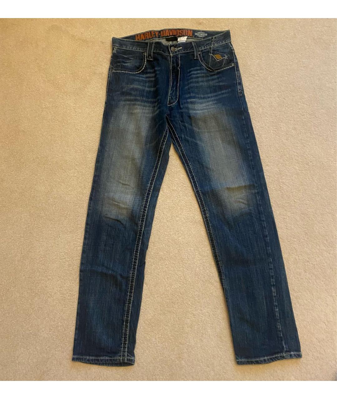 Harley Davidson Синие прямые джинсы, фото 4