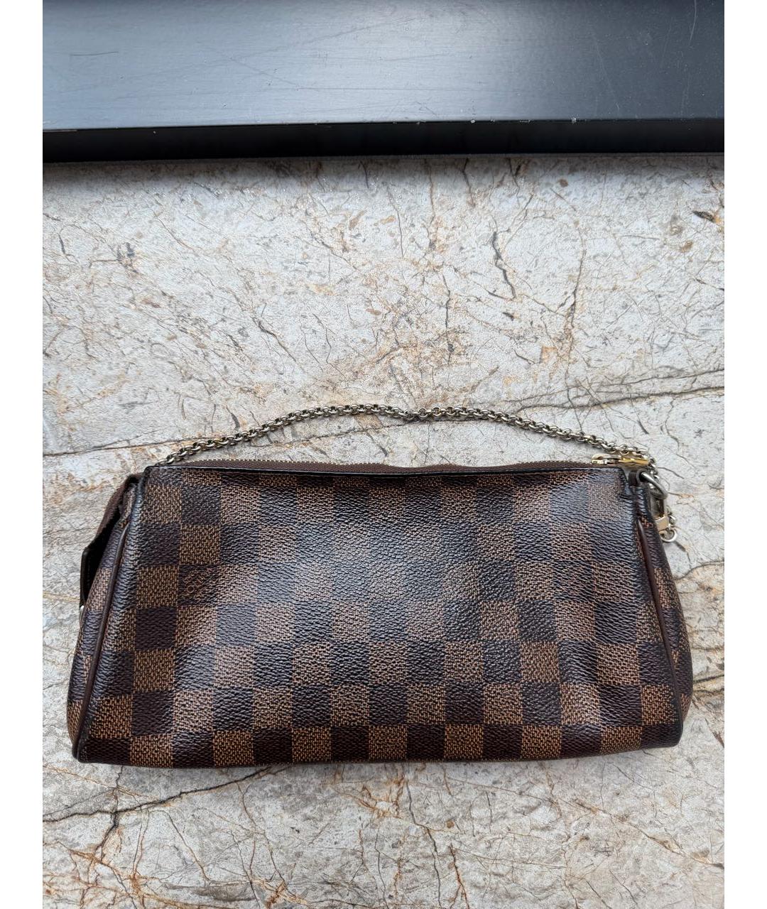 LOUIS VUITTON Коричневая кожаная сумка через плечо, фото 2