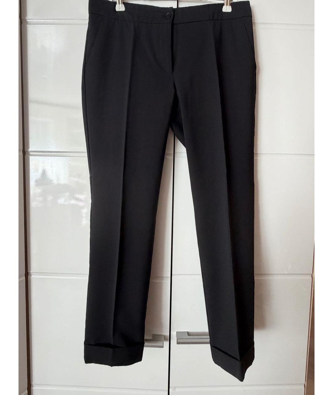 ESCADA Черные хлопко-эластановые брюки узкие, фото 6