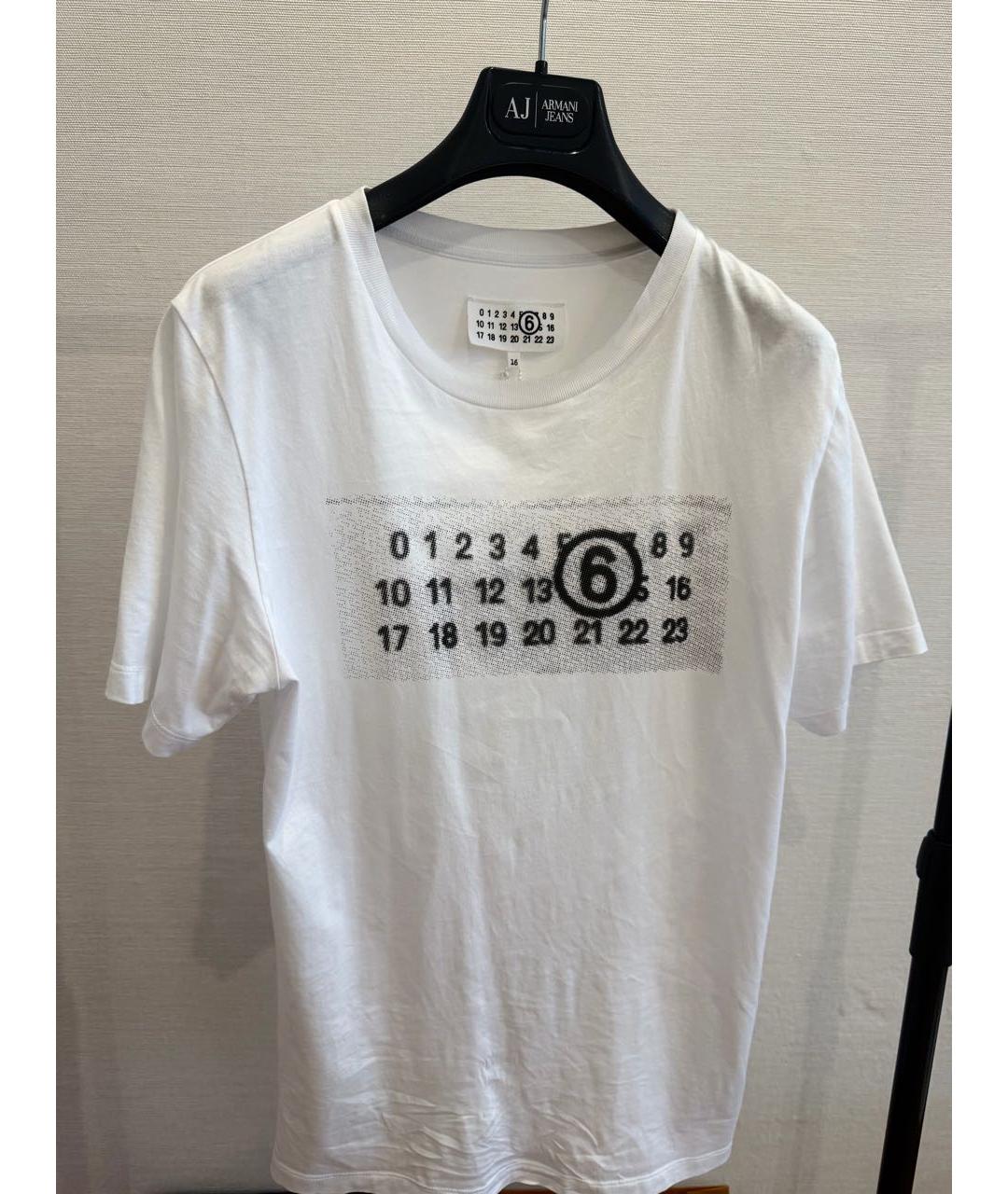 MAISON MARGIELA Белая хлопковая детская футболка, фото 7