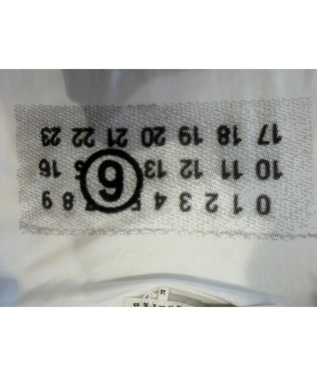 MAISON MARGIELA Белая хлопковая детская футболка, фото 4