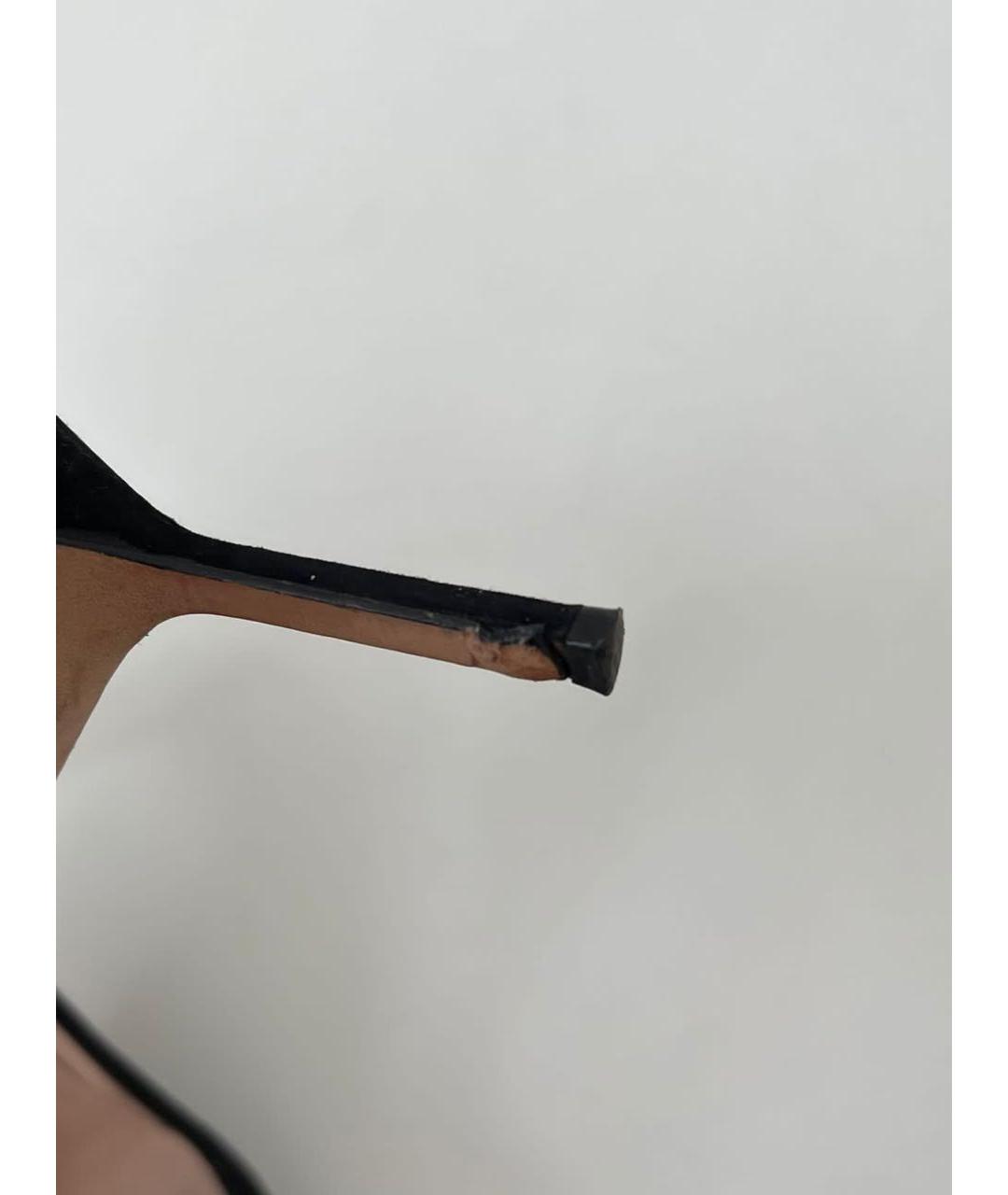 MANOLO BLAHNIK Черные замшевые туфли, фото 8