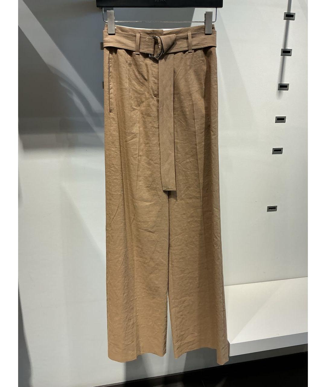 HUGO BOSS Коричневый льняной костюм с брюками, фото 2