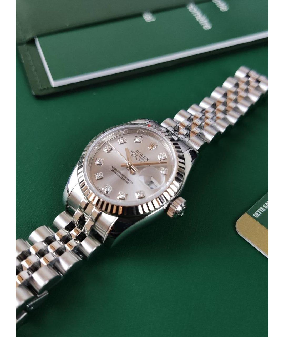 ROLEX Серые часы из белого золота, фото 3