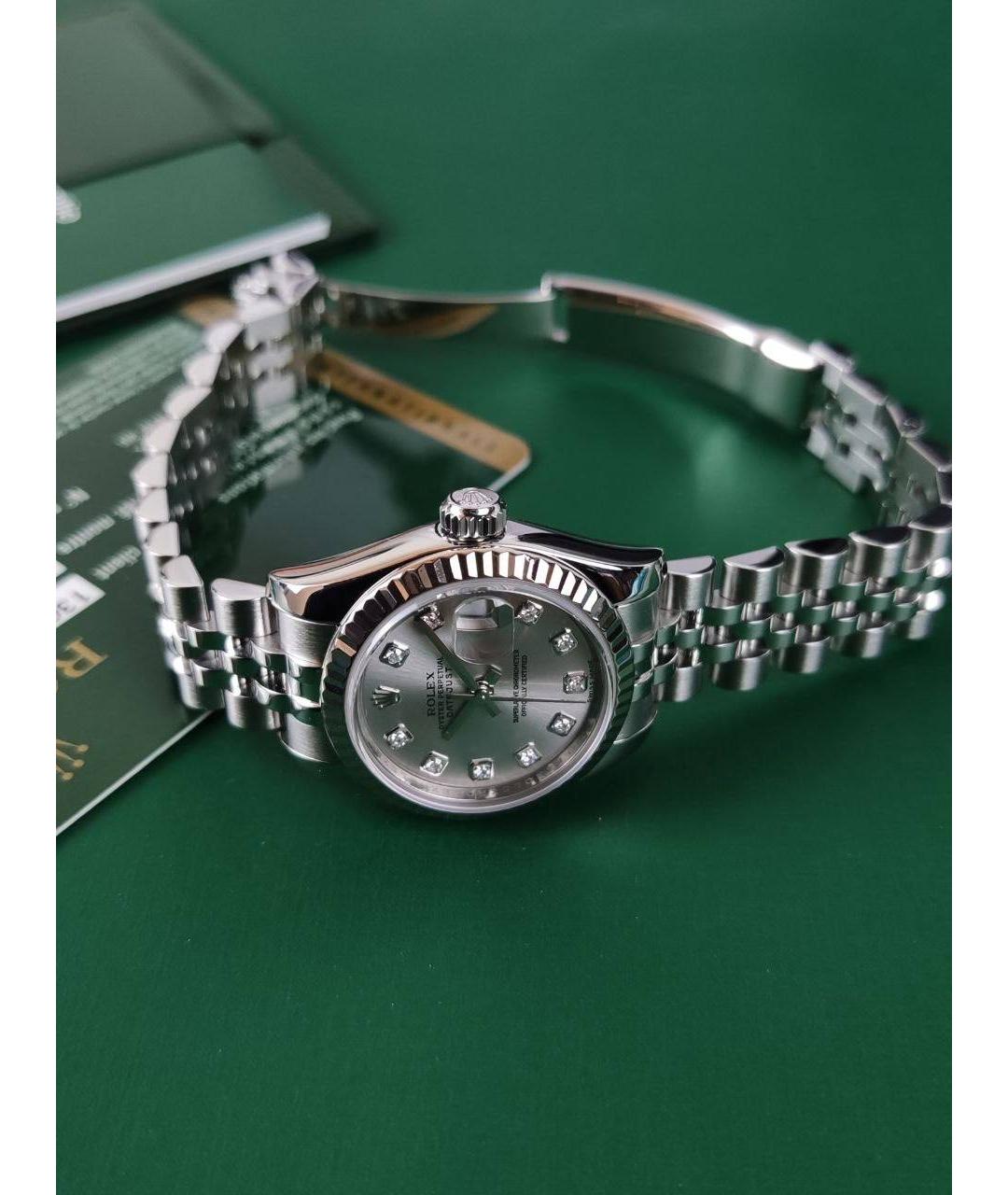 ROLEX Серые часы из белого золота, фото 6