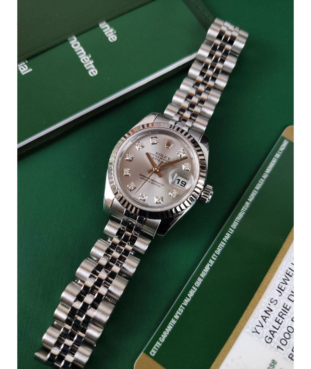 ROLEX Серые часы из белого золота, фото 2
