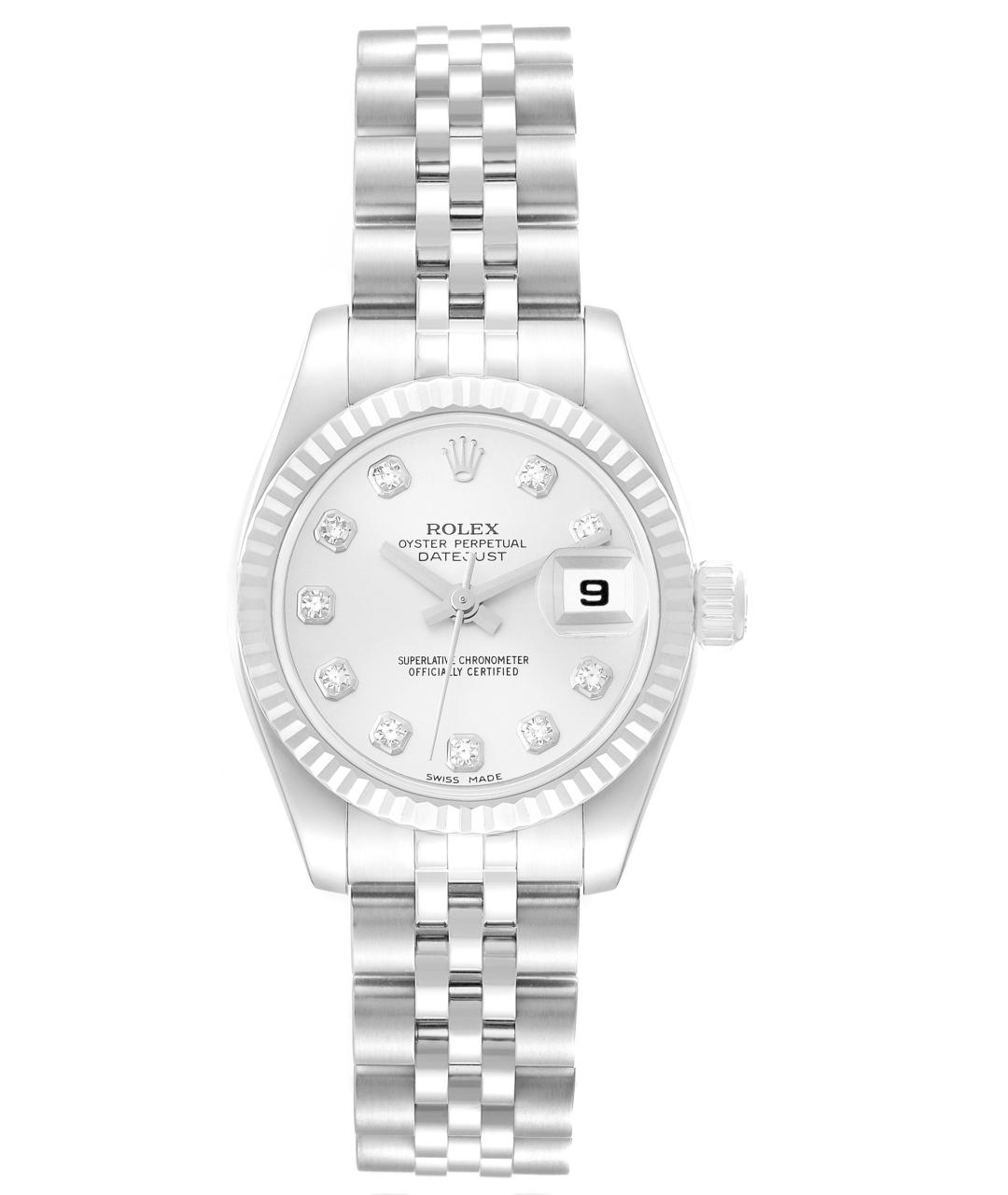 ROLEX Серые часы из белого золота, фото 8