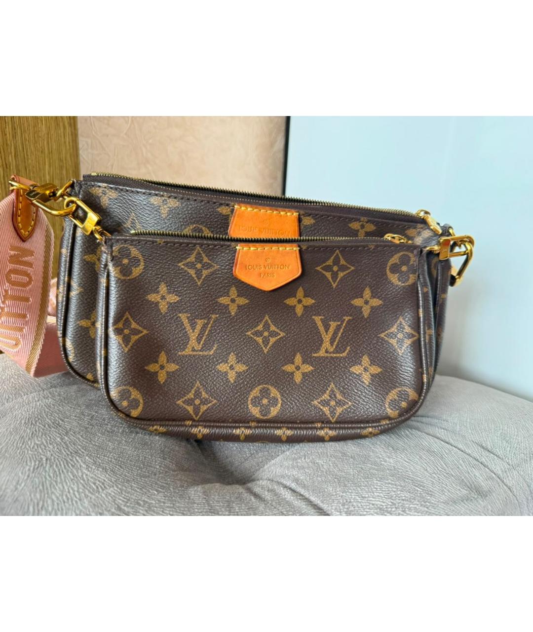 LOUIS VUITTON Бежевая сумка тоут из канвы, фото 8