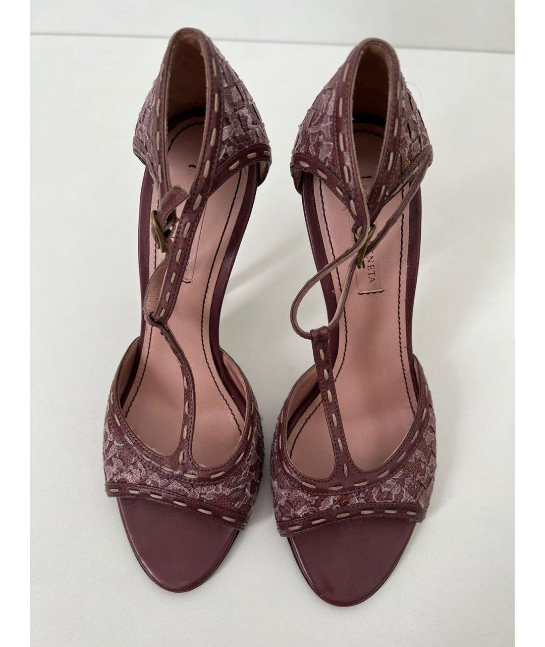 BOTTEGA VENETA Коричневые текстильные босоножки, фото 2